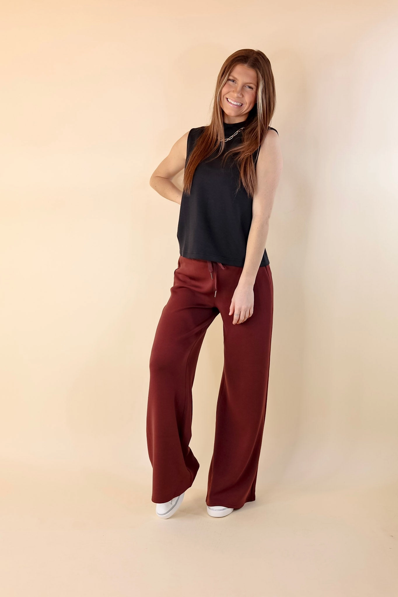 Meta Mood AdjustableWaist SPANX | AirEssentials Mock Neck Tank Top in Black