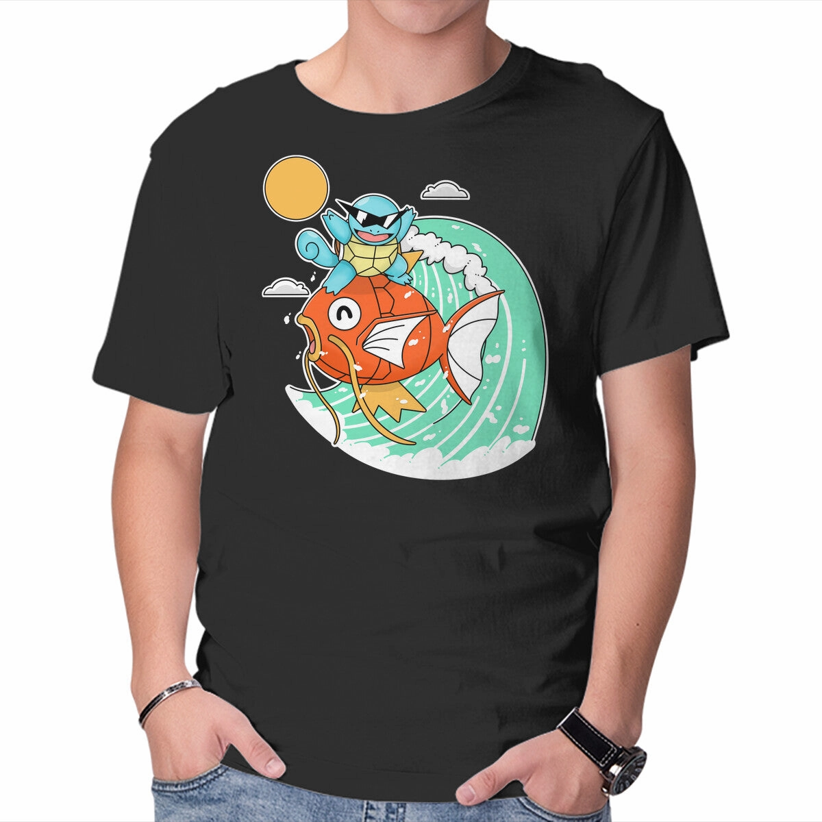 High Density Cotton Anti-static Squirtle Takes The Wave