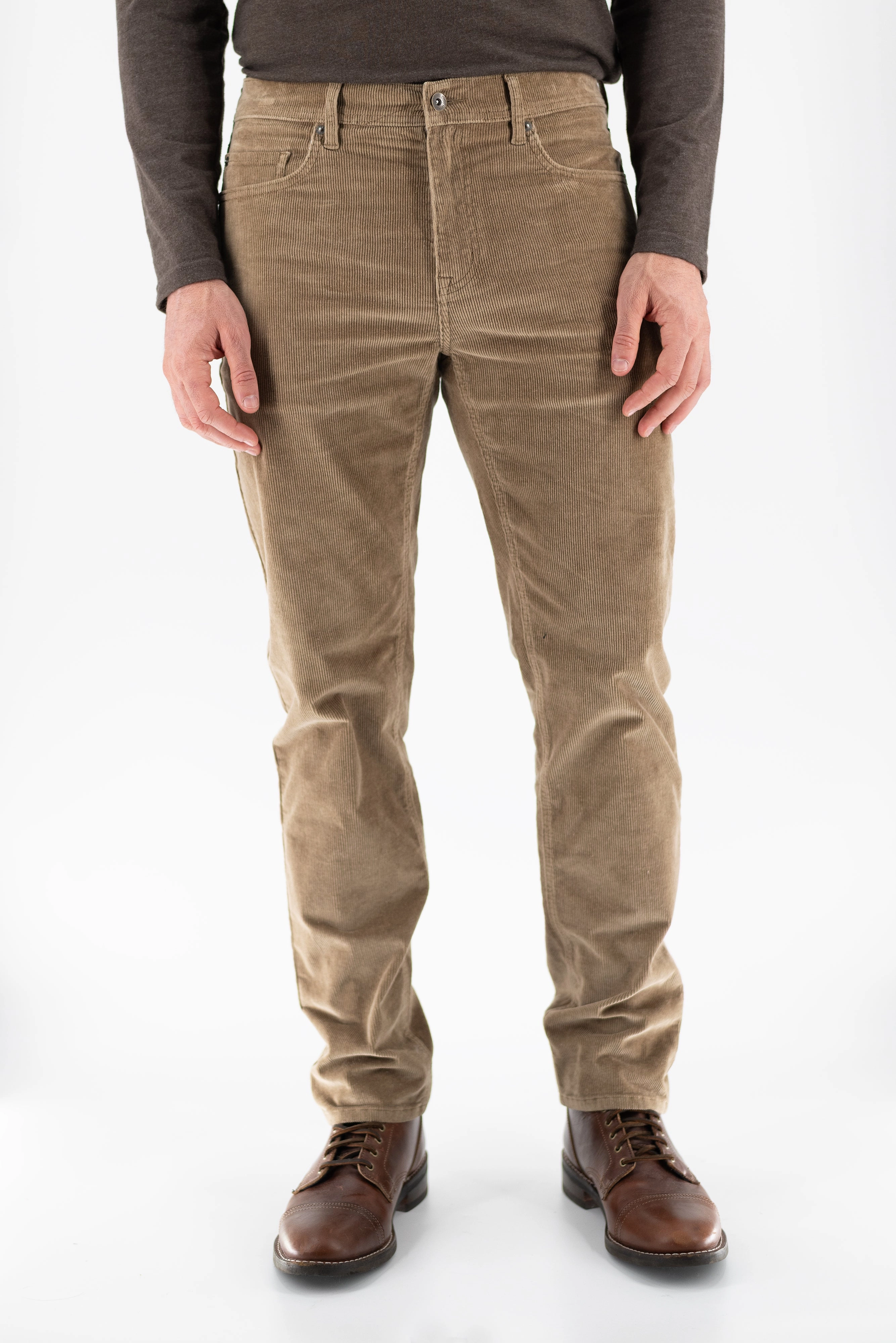 Stretch Corduroy Pant - Khaki Stay Comfortable