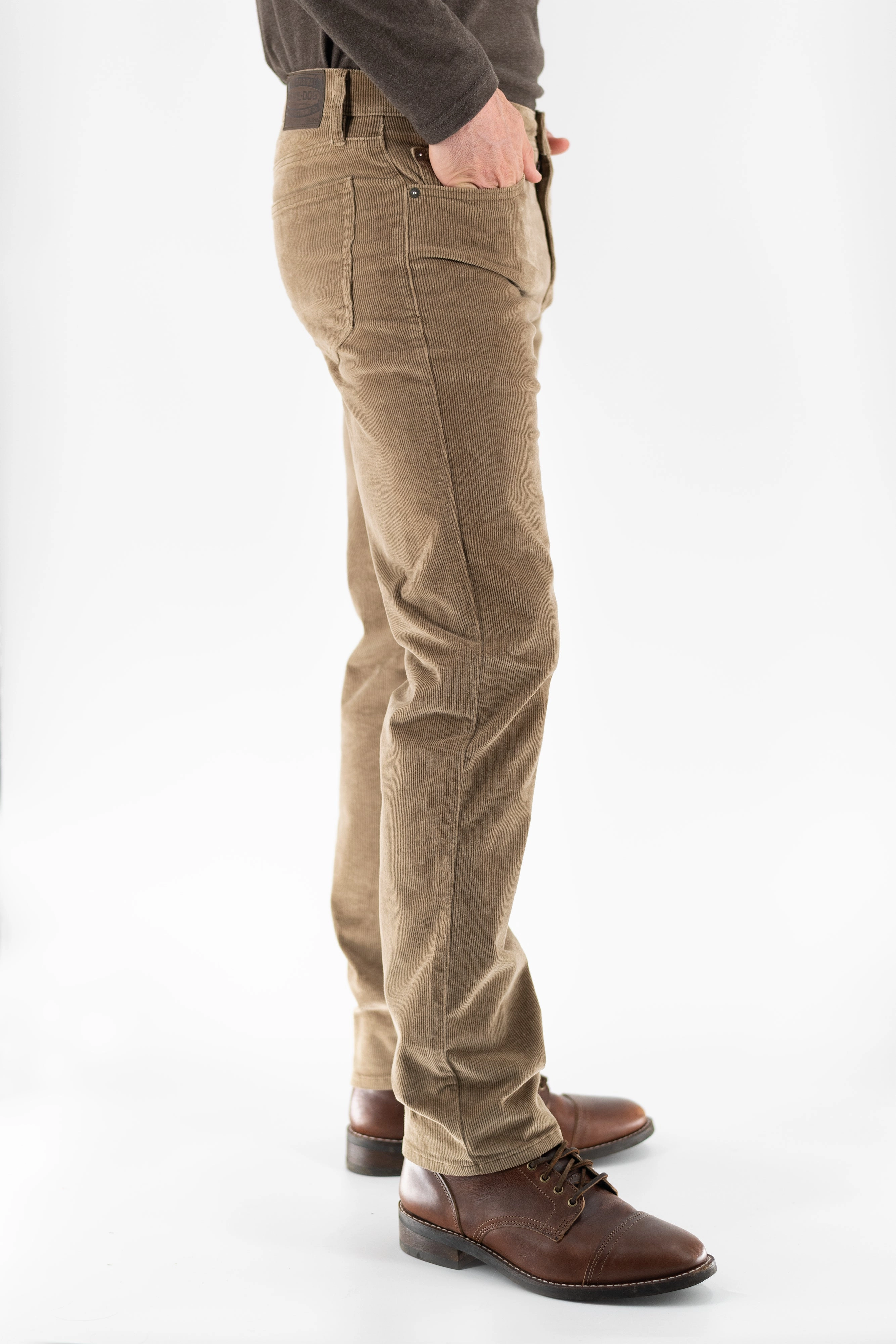 Stretch Corduroy Pant - Khaki Quick-Dry Fabric Effortless Look
