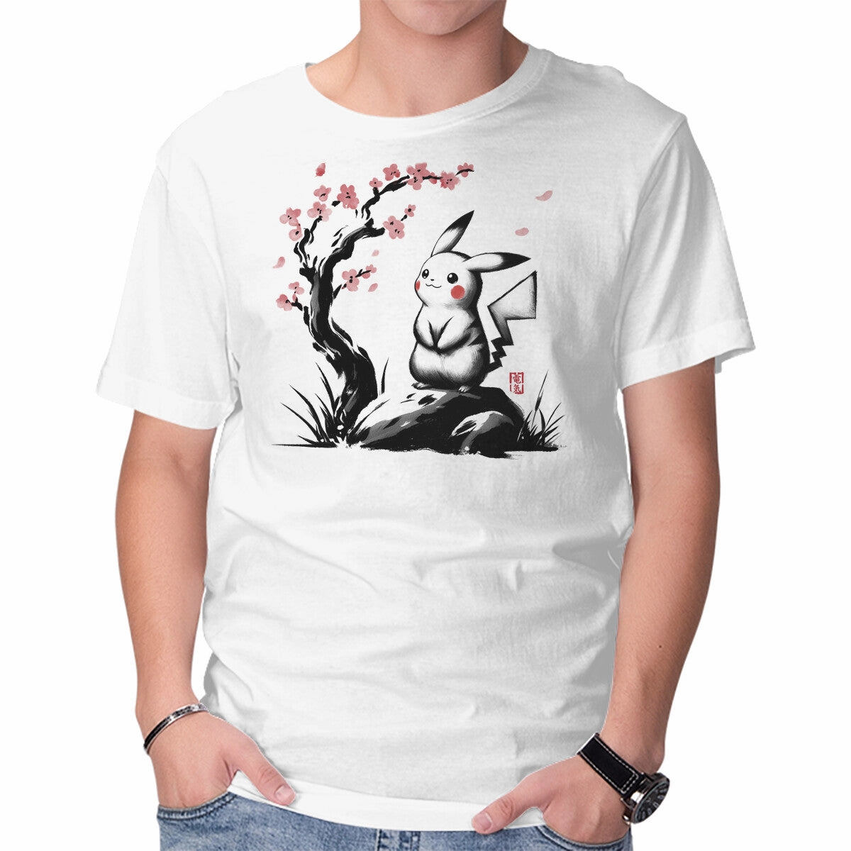 Electric Type Sumi-e Outdoor Style Trend Denim combination