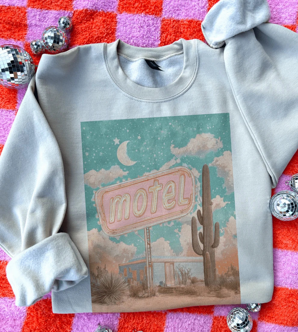 LayeredHemDetails Online Exclusive | Disco Pop Motel Key Memories Graphic - Tee & Sweatshirt Option
