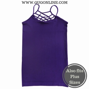 Crossing The Limits Strappy Camisole in Purple Active Ease StaticResistant