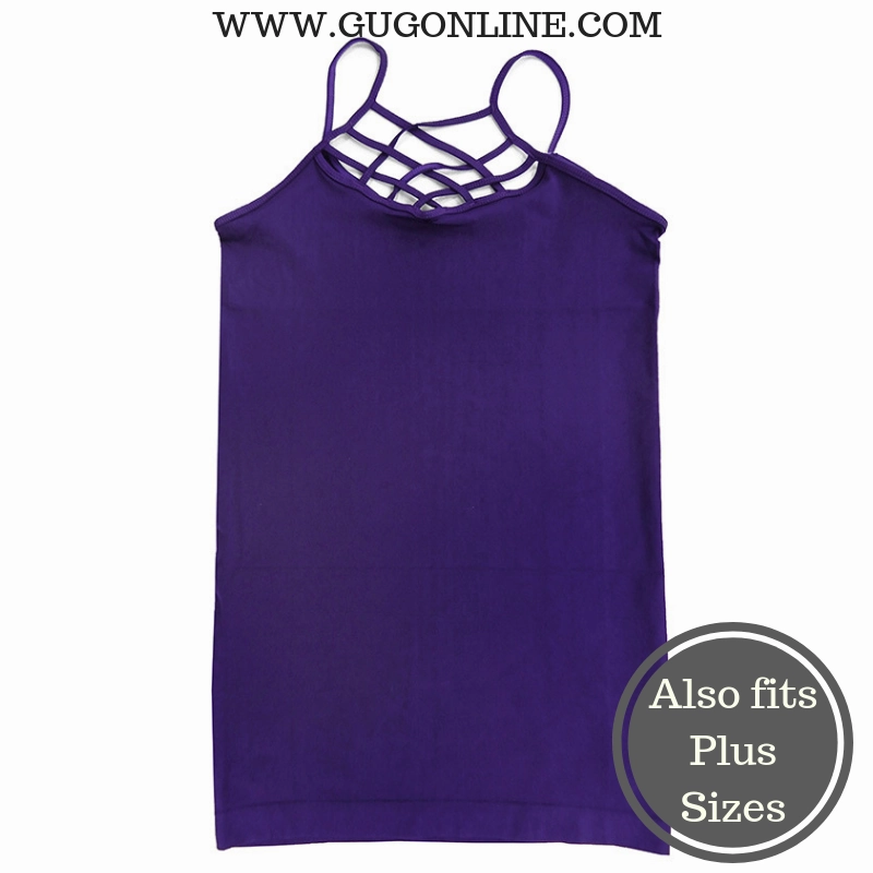 Leader Core Crossing The Limits Strappy Camisole in Purple