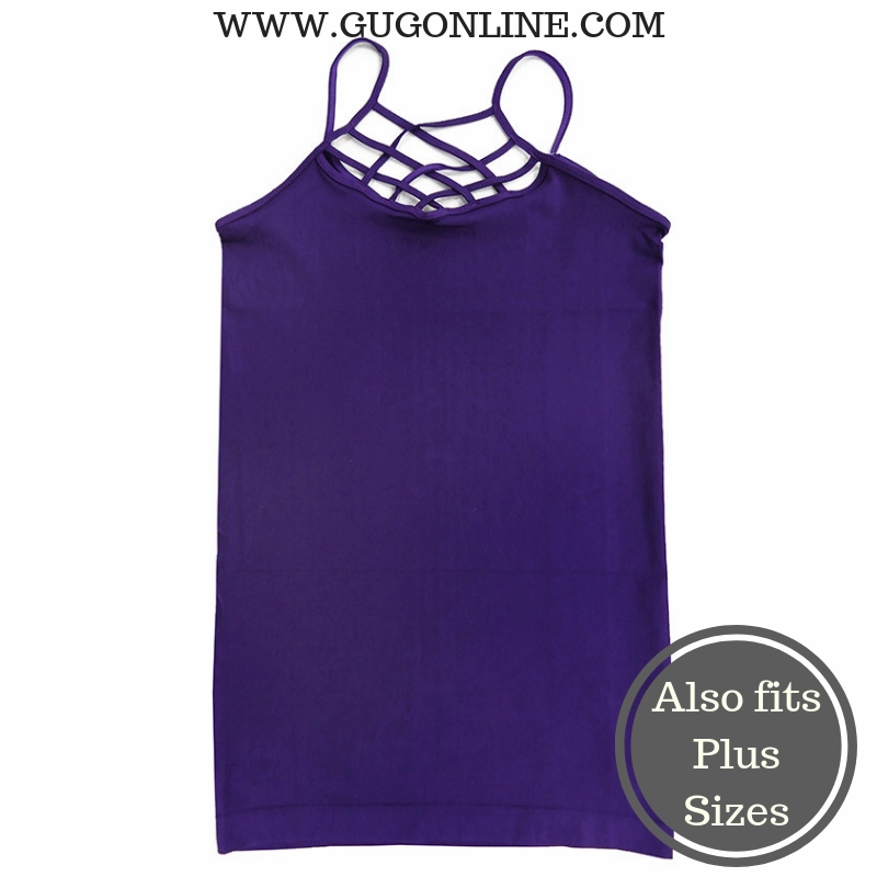 Crossing The Limits Strappy Camisole in Purple Active Ease StaticResistant