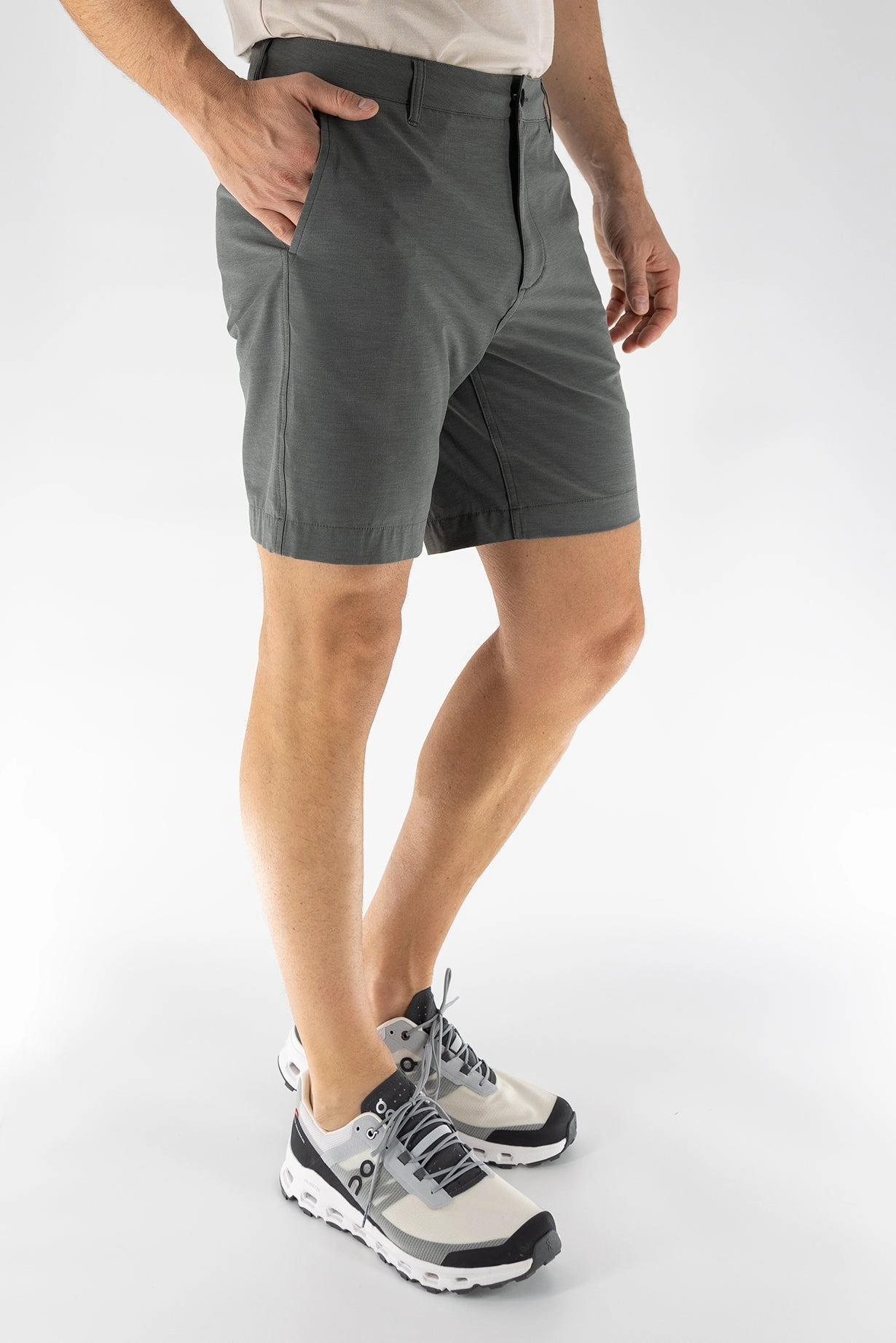 Hybrid Short 8" - Gunmetal Layering Comfort