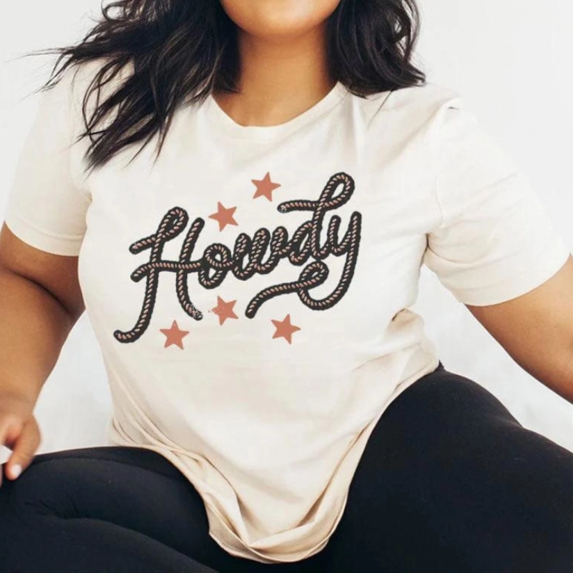Online Exclusive | Howdy Rope Graphic Tee in Cream Relaxed fit style