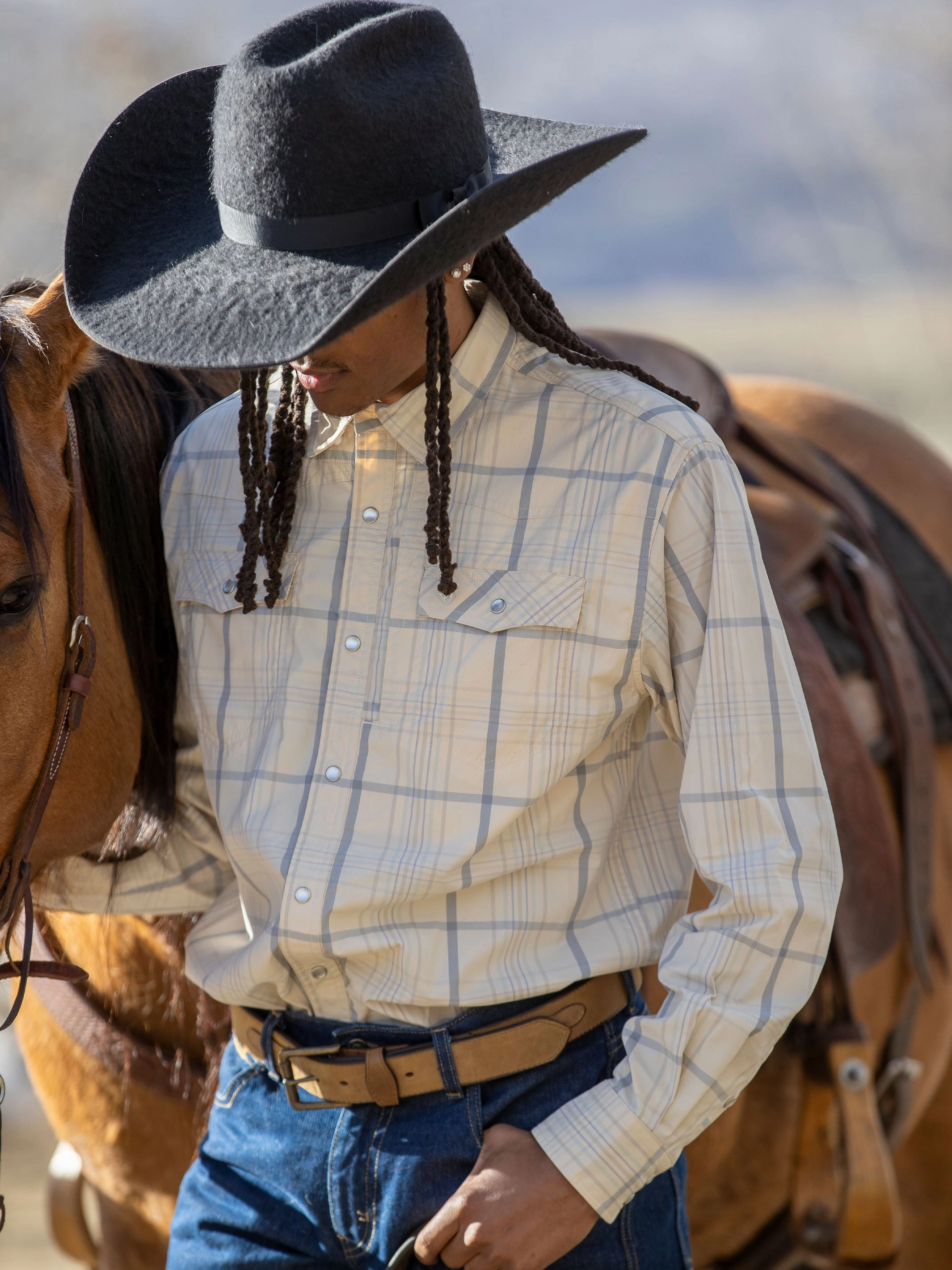 RangeTek Western Guide Snap Shirt Soft Tunic Couple Look