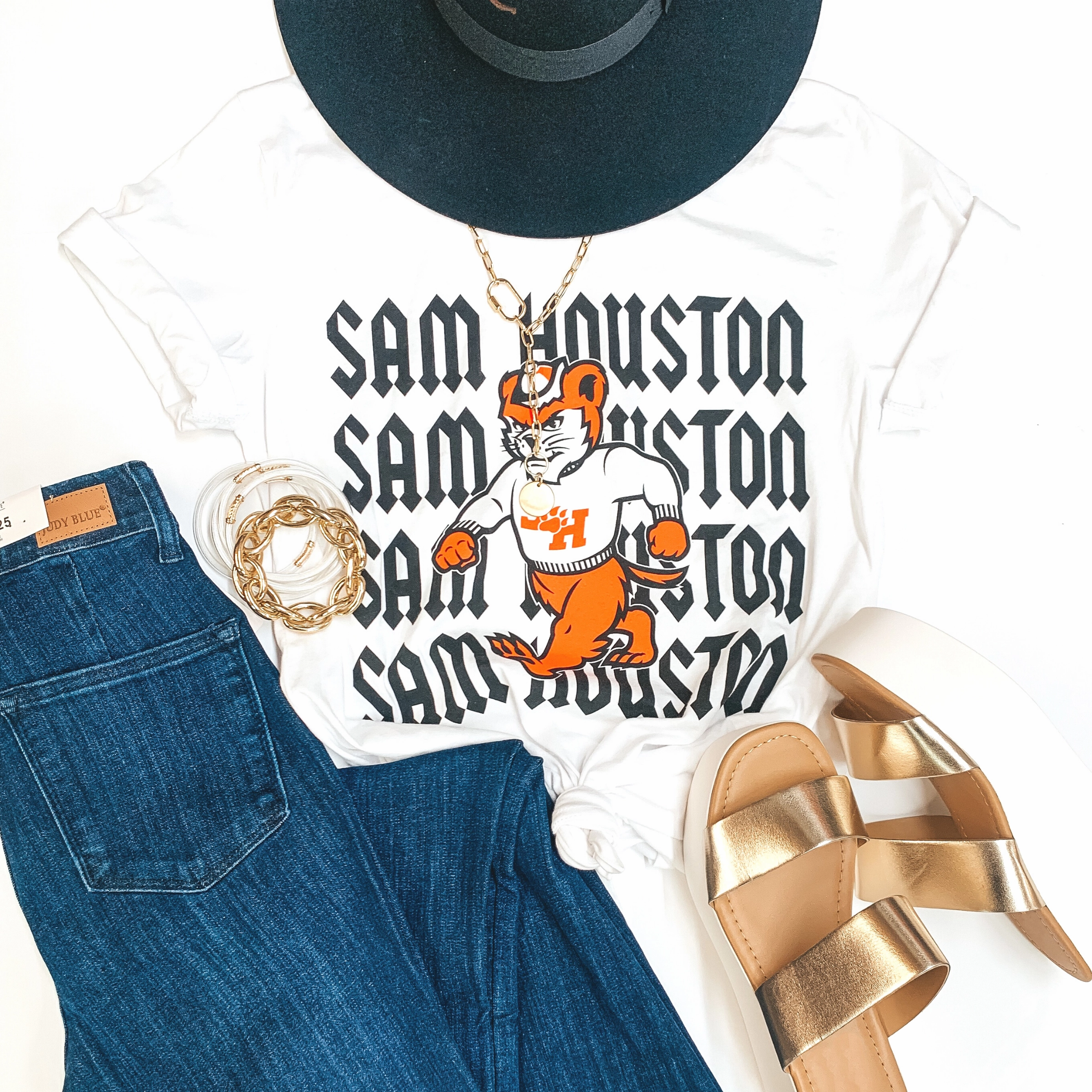 Stream Fit StretchableMaterial Bearkat Game Day | Sam Houston Bearkat Logo Short Sleeve Graphic tee in White
