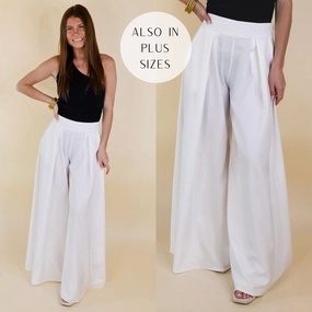 Urban Wonders Wide Leg Pants in Off White Myth Glow DurableReinforcedElbow