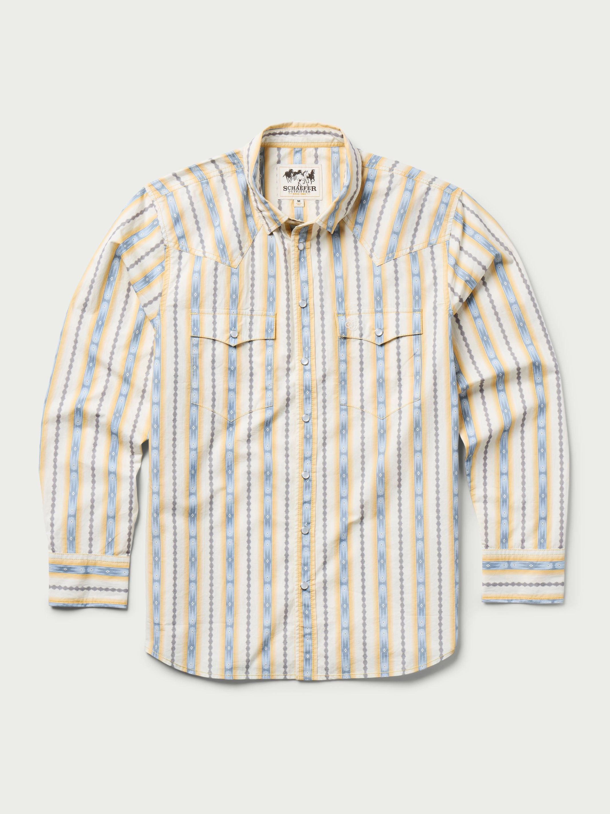ReflectiveTrimDetails Grandstand Cotton Snap Shirt