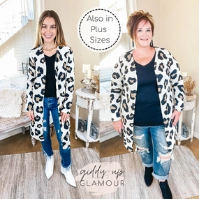 Keeping The Pace Large Leopard Print Cardigan in Ivory Timeless Cardigan