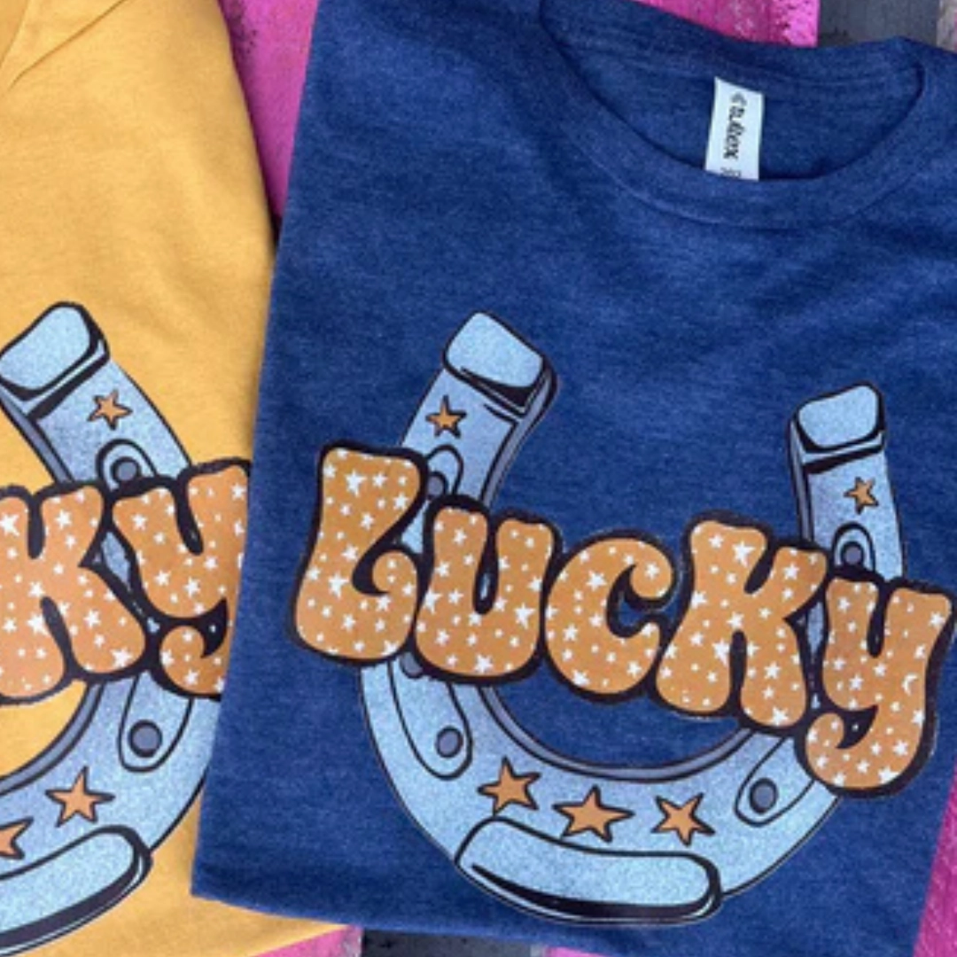 Online Exclusive | Lucky Horseshoe with Stars in Navy Blue Floral freshness